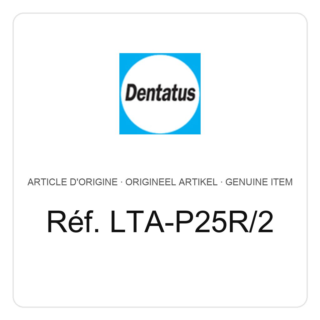 Dentatus Violet shank, safe-sided, abrasive on right side when shank points down and back of tip towards user. Blade thickness 0.25mm, grit = 50 µm – ref. LTA-P25R/2