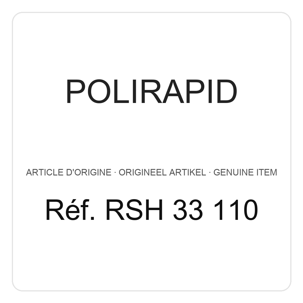 Polirapid SUPREMA Brushes, black bristles straight, wooden center, 3 rows Ø 33/65 mm (PU=6) – ref. RSH 33 110