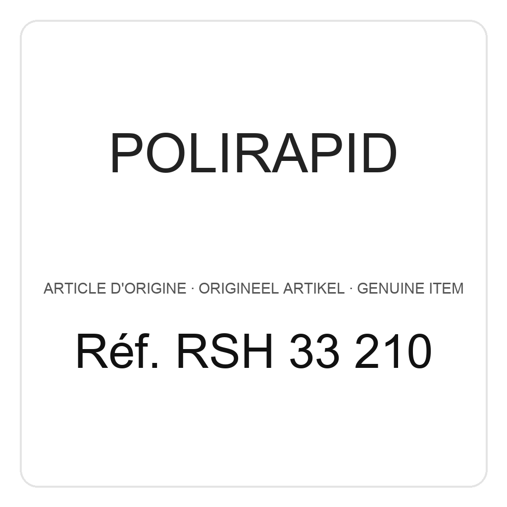 Polirapid SUPREMA Brushes, black bristles straight, wooden center, 3 rows Ø 33/70 mm (PU=6) – ref. RSH 33 210